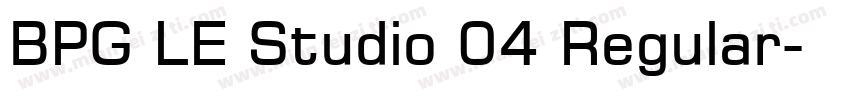 BPG LE Studio 04 Regular字体转换